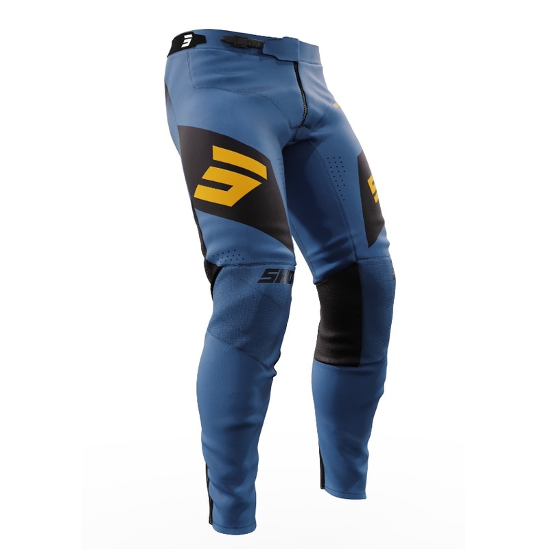 Shot Aerolite Ultima Motocross Pants Czarno-żółto-niebieskie