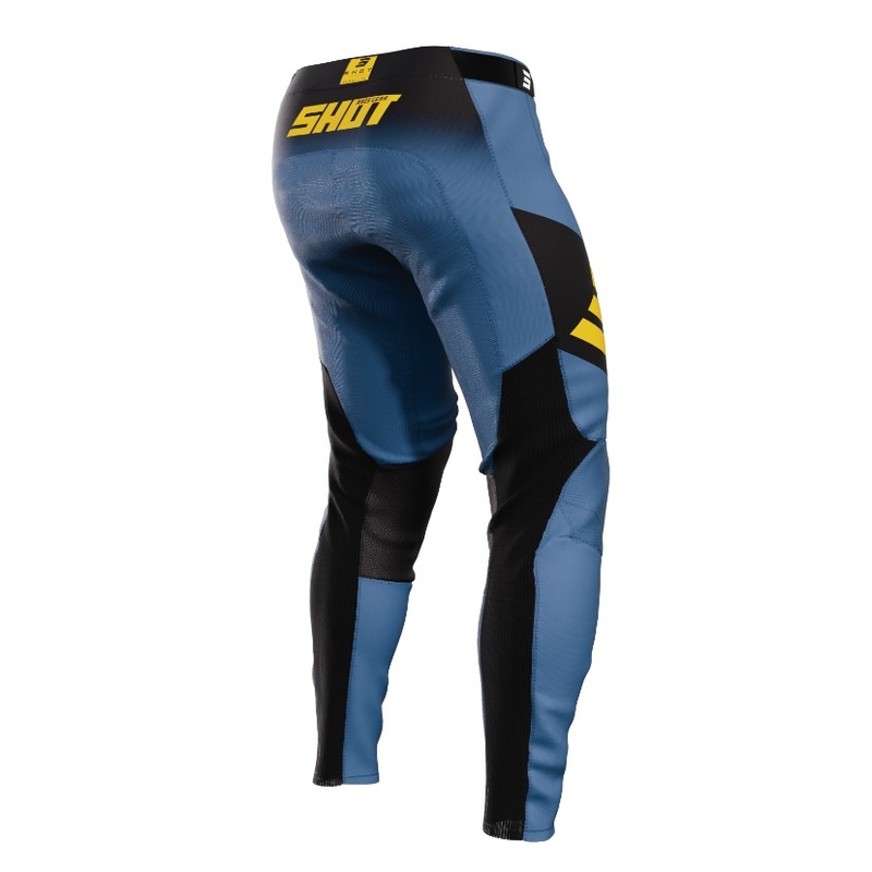 Shot Aerolite Ultima Motocross Pants Czarno-żółto-niebieskie