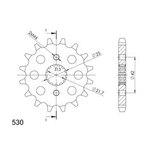Front sprocket SUPERSPROX CST-513:15 15T, 530