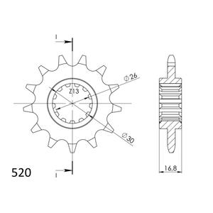 Front sprocket SUPERSPROX CST-1269:13 13T, 520