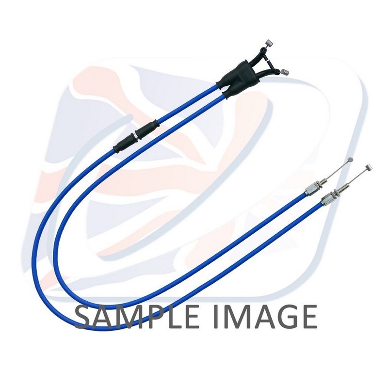 Throttle cables (pair) Venhill featherlight blue