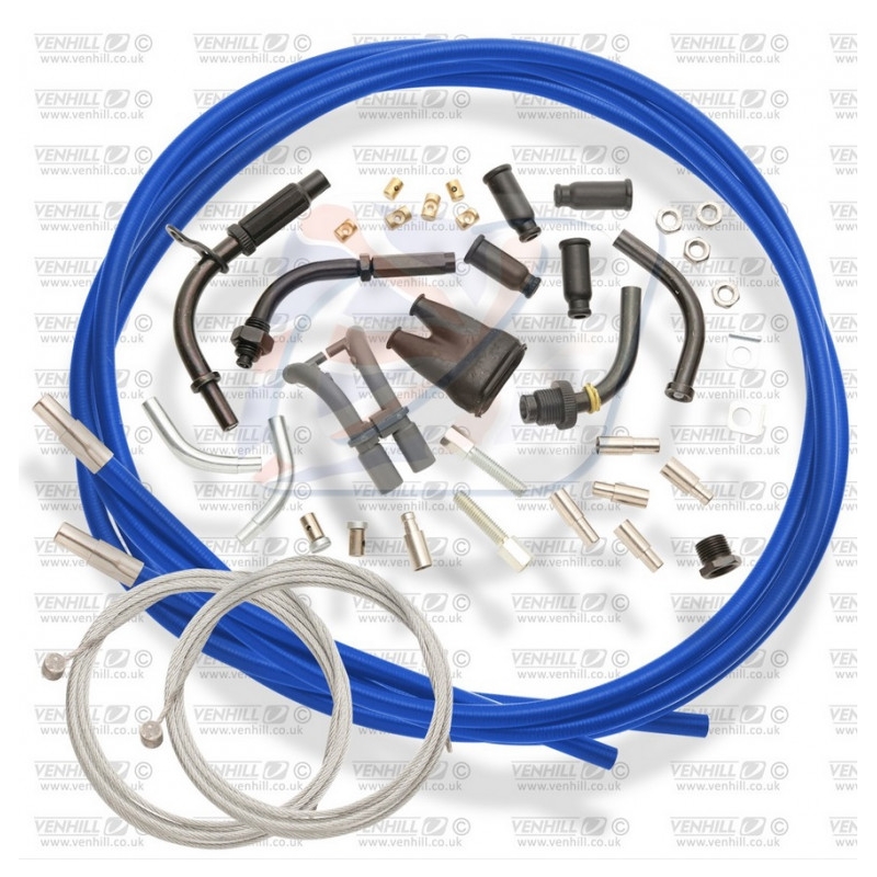 Universal throttle cable kit Venhill 1,35m (4 stroke) Blue