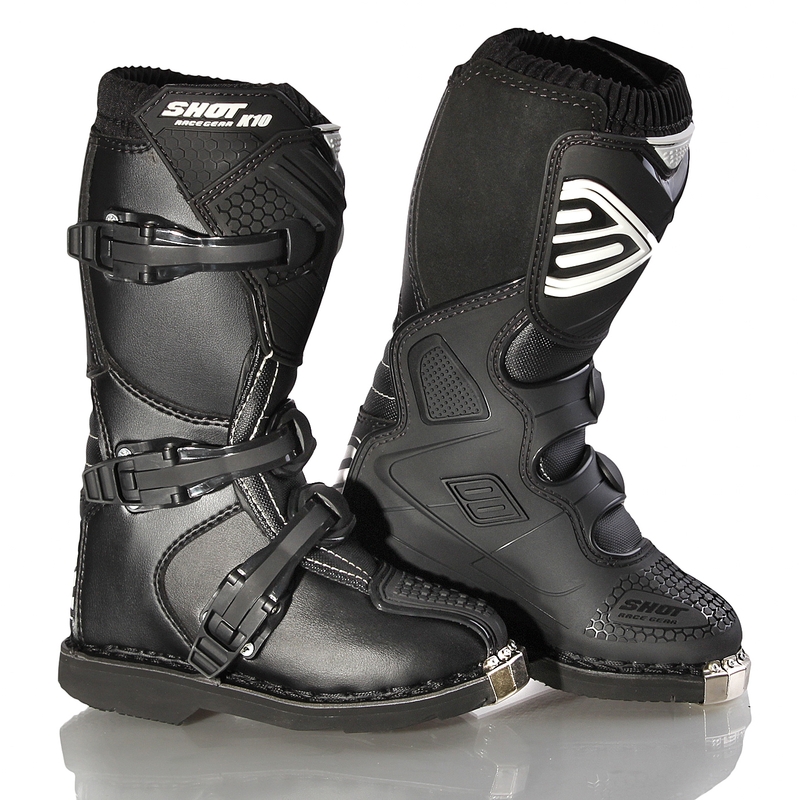 Dziecięce buty motocyklowe Shot K10 czarne  - II. jakość