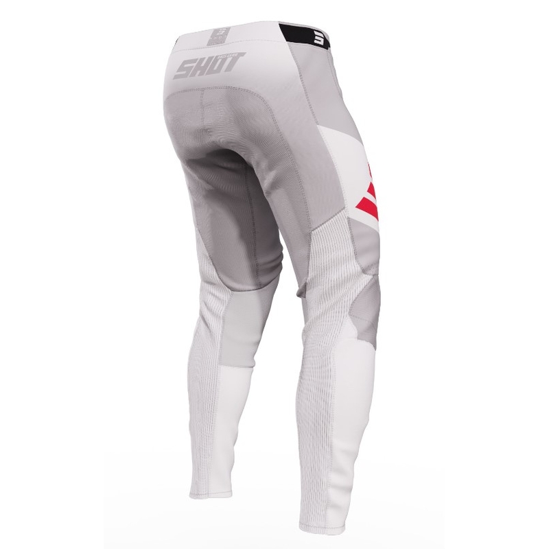 Shot Aerolite Ultima Motocross Pants czerwony, biały i szary