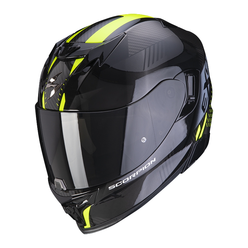 Integralny kask motocyklowy Scorpion EXO-520 EVO Air Laten czarny-fluo żółty