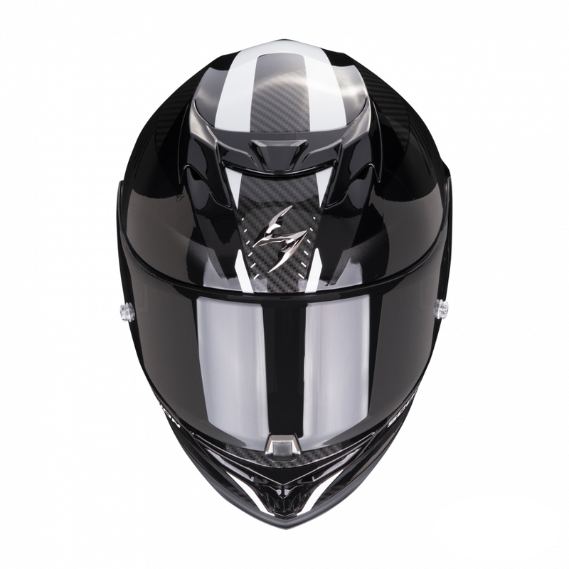 Integralny kask motocyklowy Scorpion EXO-520 EVO Air Laten czarno-biały