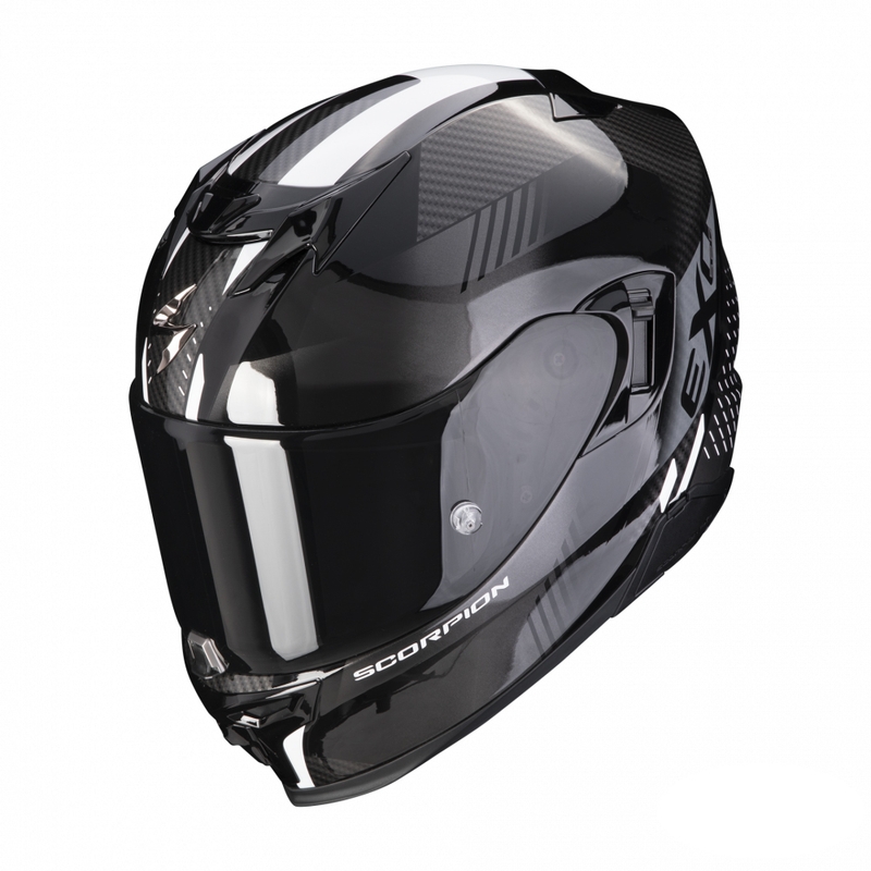 Integralny kask motocyklowy Scorpion EXO-520 EVO Air Laten czarno-biały