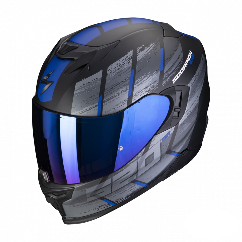 Integralny kask motocyklowy Scorpion EXO-520 EVO Air Maha czarno-niebieski wyprzedaż