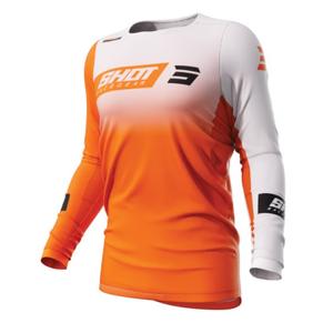 Koszulka Motocross Shot Contact Scope biały-pomarańczowy