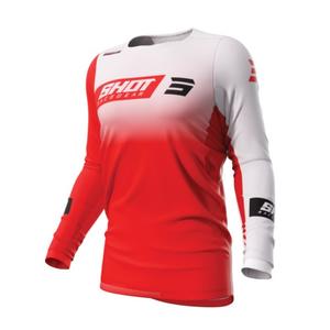 Koszulka motocrossowa Shot Contact Scope czerwono-biała