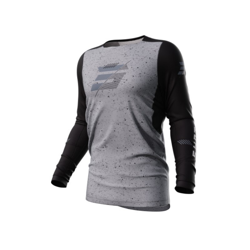 Koszulka motocrossowa Shot Contact Speck czarno-szara wyprzedaż