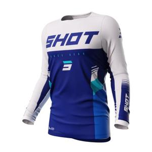 Koszulka motocrossowa Shot Contact Tracer niebiesko-biała