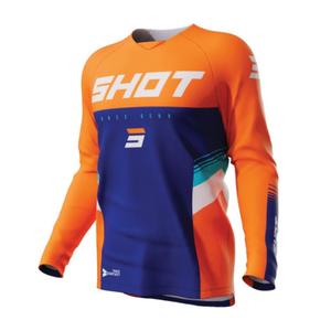 Koszulka motocrossowa Shot Contact Tracer niebiesko-pomarańczowa
