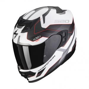 Integralny kask motocyklowy Scorpion EXO-520 EVO Air Elan biały-srebrny-czerwony matowy