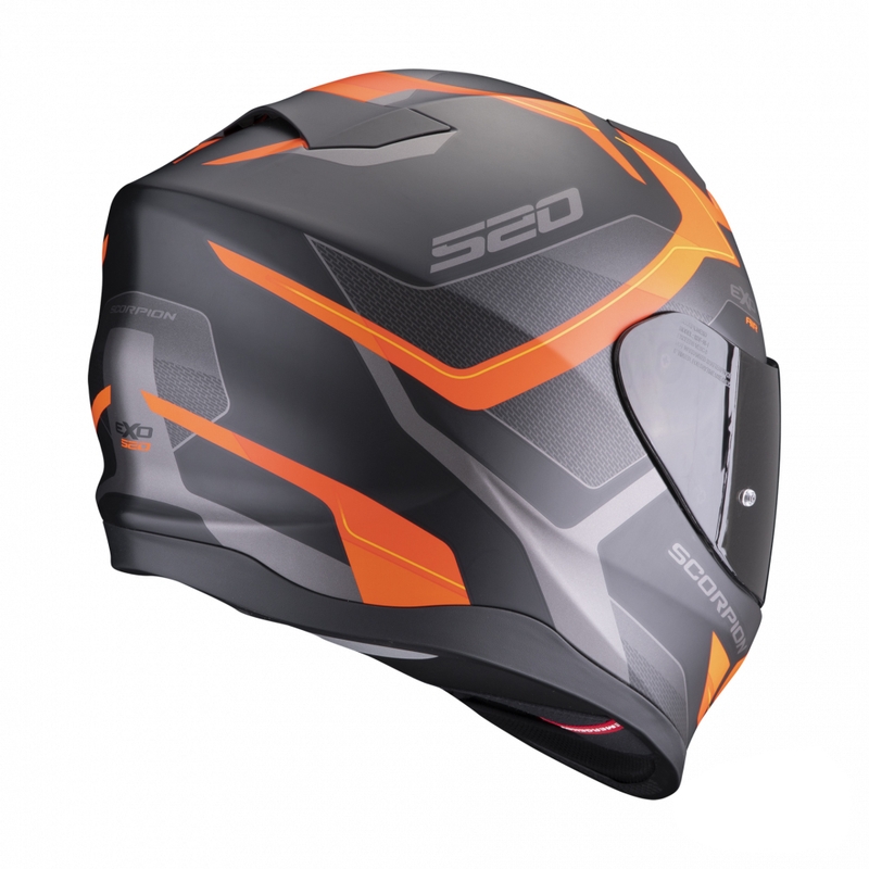 Integralny kask motocyklowy Scorpion EXO-520 EVO Air Elan czarno-pomarańczowy matowy