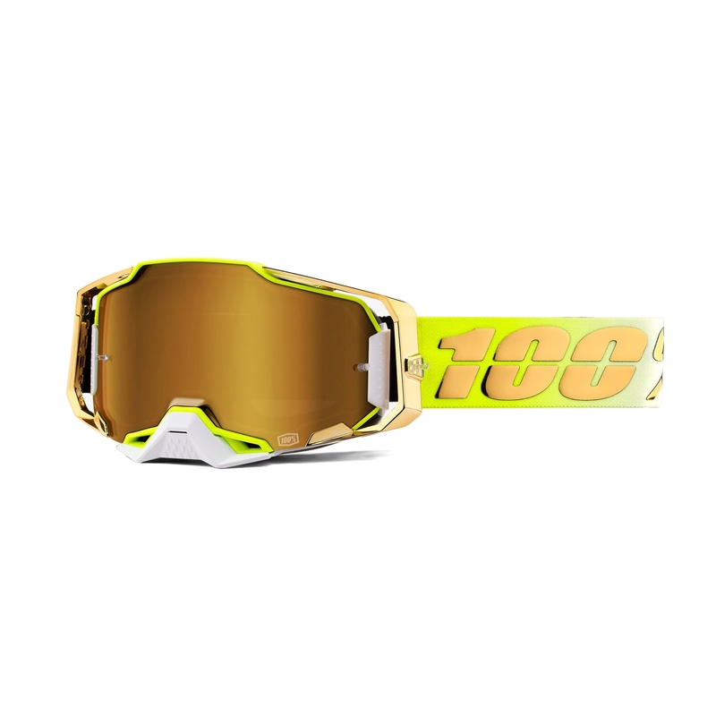 Gogle motocrossowe 100% ARMEGA Feelgood gold (złoty chrom plexi)