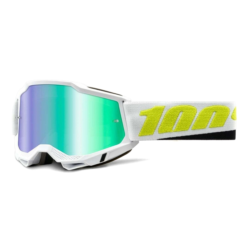 Gogle motocyklowe 100% ACCURI 2 Payeto czarno-żółto-białe (zielona plexi)