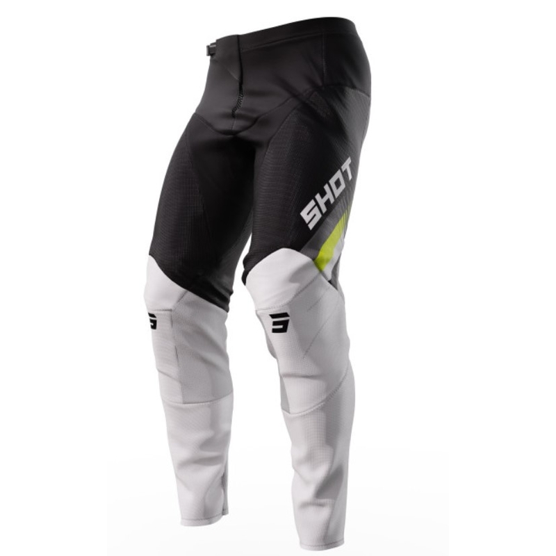 Spodnie motocrossowe Shot Contact Tracer czarny-biały-fluo żółty wyprzedaż