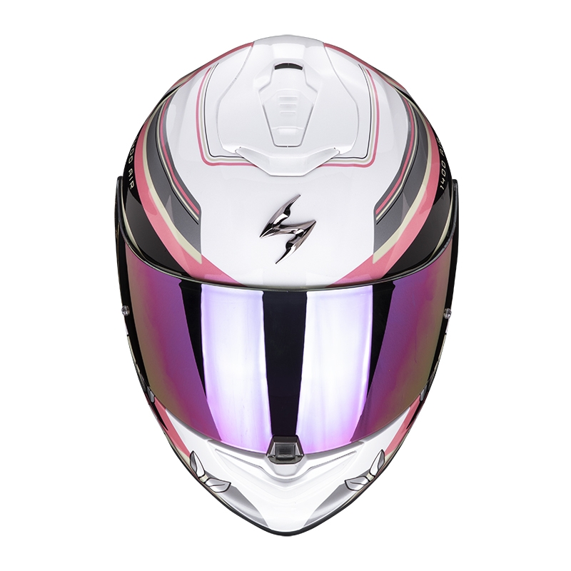 Integralny kask motocyklowy Scorpion EXO-1400 EVO Air Gaia perłowy biało-różowy