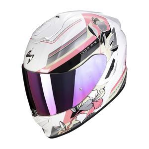 Integralny kask motocyklowy Scorpion EXO-1400 EVO Air Gaia perłowy biało-różowy