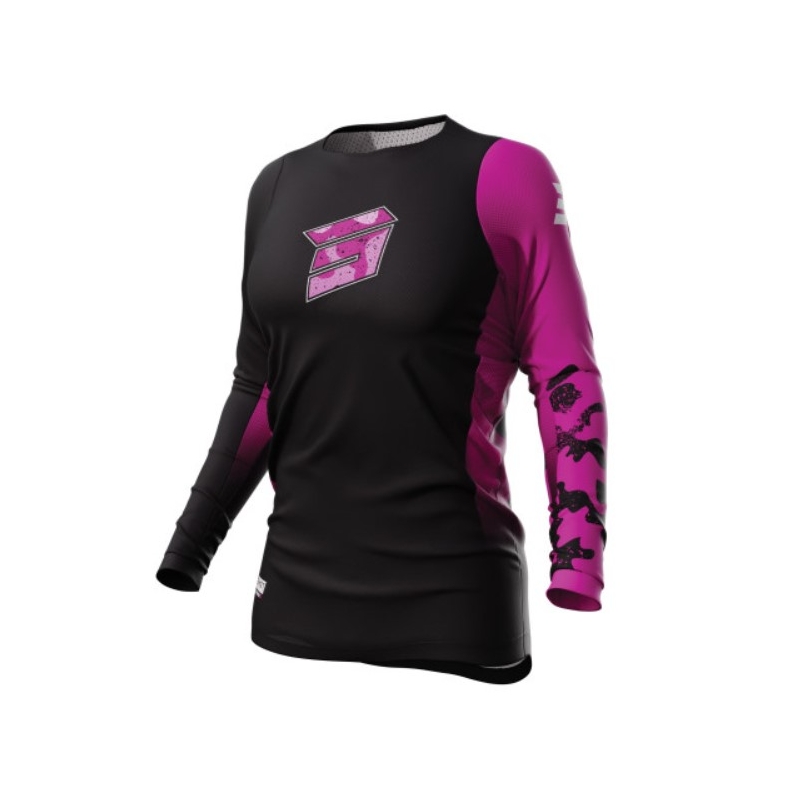 Damska koszulka motocrossowa Shot Contact Shelly 2.0 czarno-różowa wyprzedaż
