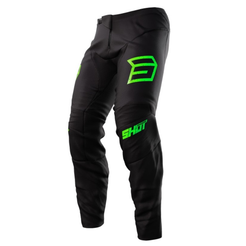 Spodnie motocrossowe Shot Devo Army czarno-zielone wyprzedaż