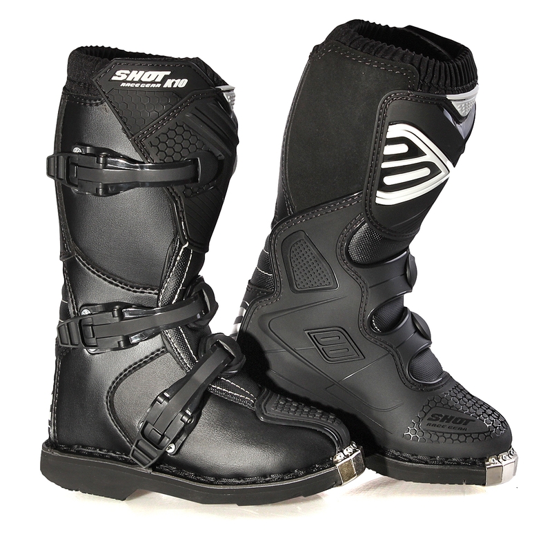 Dziecięce buty motocyklowe Shot K10 czarne wyprzedaż