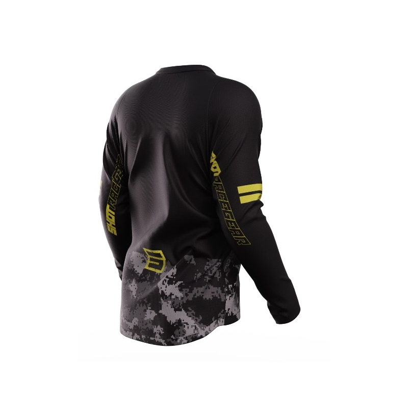 Koszulka motocrossowa Shot Devo Army czarno-szaro-złota wyprzedaż