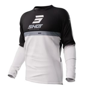 Koszulka motocrossowa Shot Devo Reflex szaro-biało-czarna