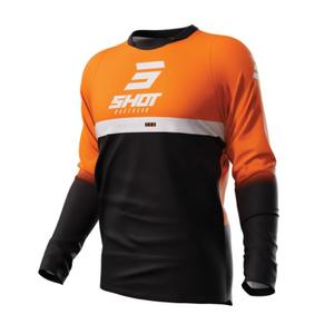 Koszulka motocrossowa Shot Devo Reflex czarno-pomarańczowa