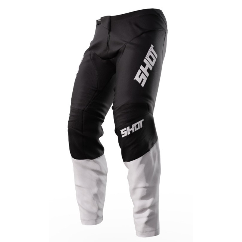 Spodnie motocrossowe Shot Devo Reflex czarno-białe wyprzedaż