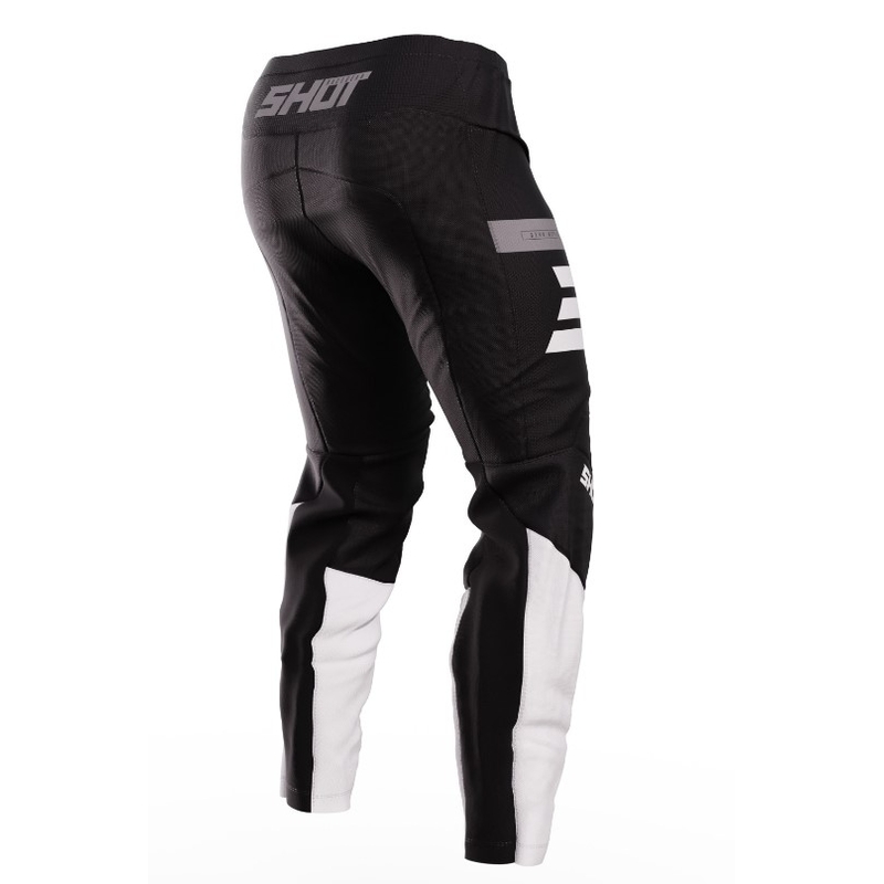 Spodnie motocrossowe Shot Devo Reflex czarno-białe wyprzedaż