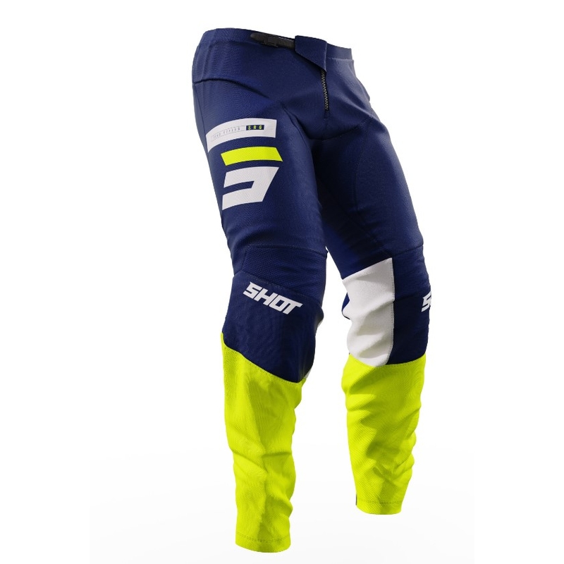 Motocross Pants Shot Devo Reflex niebieski-biały-fluo żółty wyprzedaż
