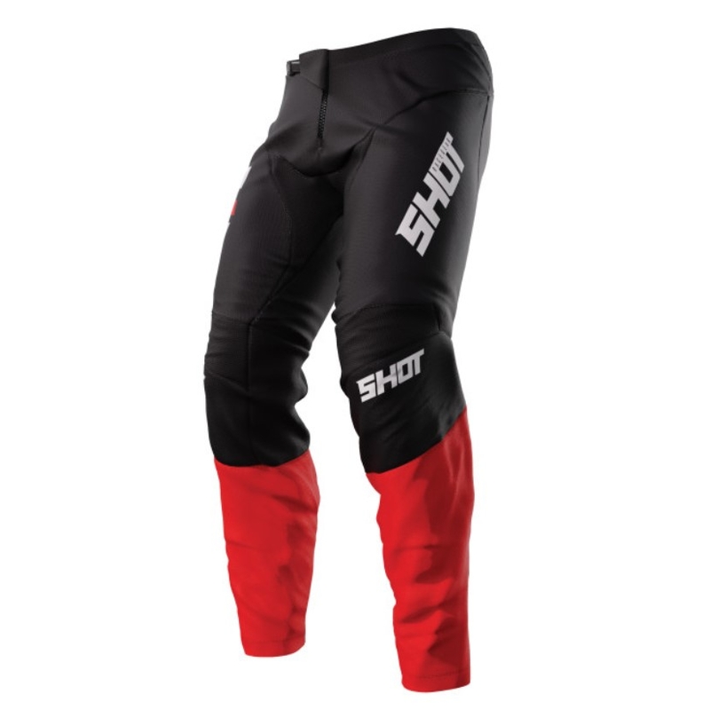 Shot Devo Reflex motocrossowe spodnie czarno-czerwone wyprzedaż