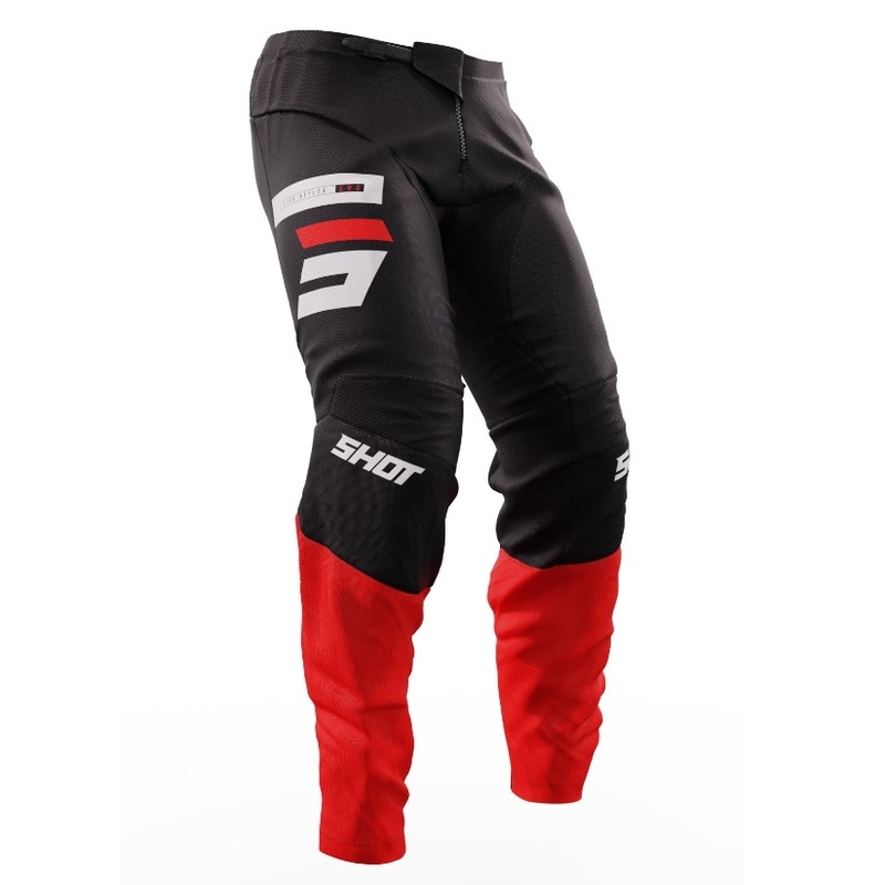 Shot Devo Reflex motocrossowe spodnie czarno-czerwone wyprzedaż