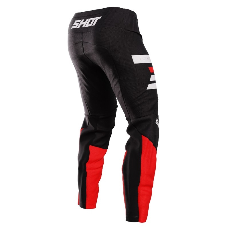 Shot Devo Reflex motocrossowe spodnie czarno-czerwone wyprzedaż