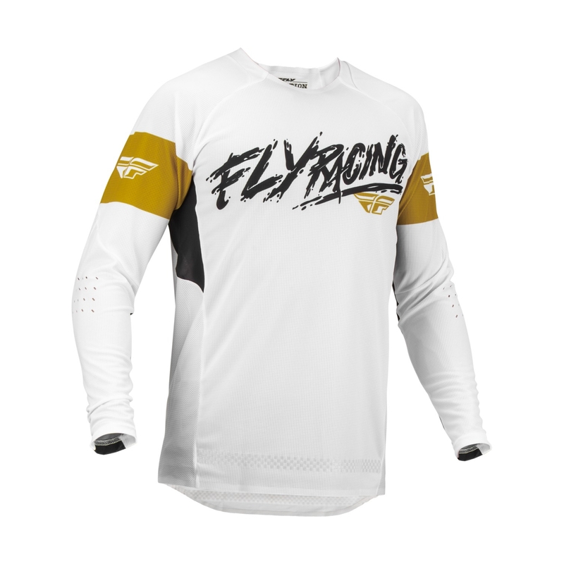 Koszulka motocrossowa FLY Racing Evolution DST. biały-czarny-złoty wyprzedaż