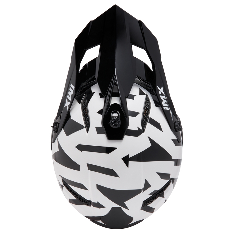 Kask motocrossowy iMX FMX-02 czarno-biało-żółty