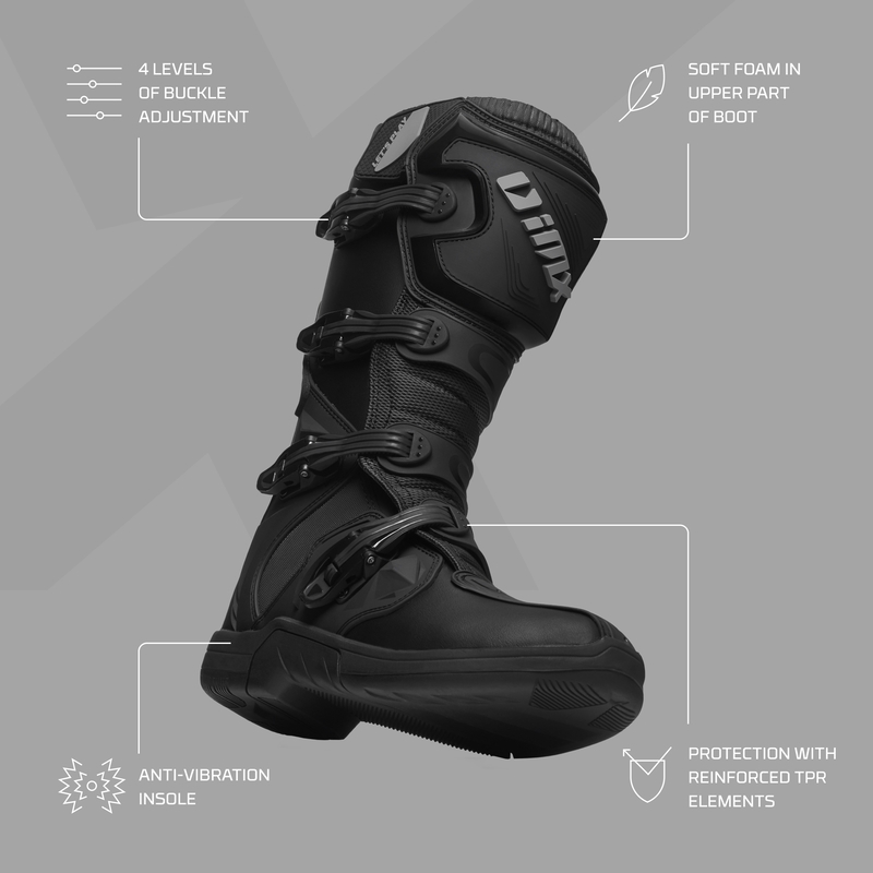 Buty motocyklowe iMX Racing X-Two czarne wyprzedaż