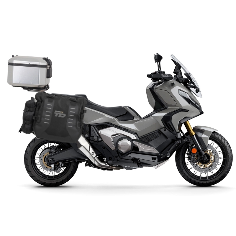 Complete set of SHAD TERRA TR40 adventure saddlebags and SHAD TERRA aluminium 37L topcase, including mounting kit SHAD SUZUKI DL 1000 V-Strom/ DL 1050 V-Strom