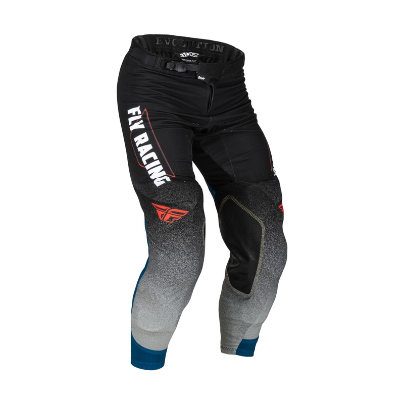 Spodnie motocrossowe FLY Racing Evolution DST. czarno-szaro-niebieskie wyprzedaż