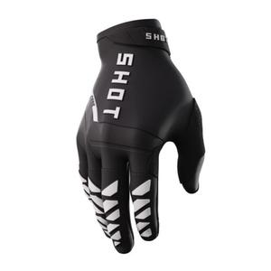 Rękawice motocrossowe Shot Core czarne i białe wyprzedaż