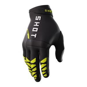 Rękawice motocrossowe Shot Core czarny-fluo żółty