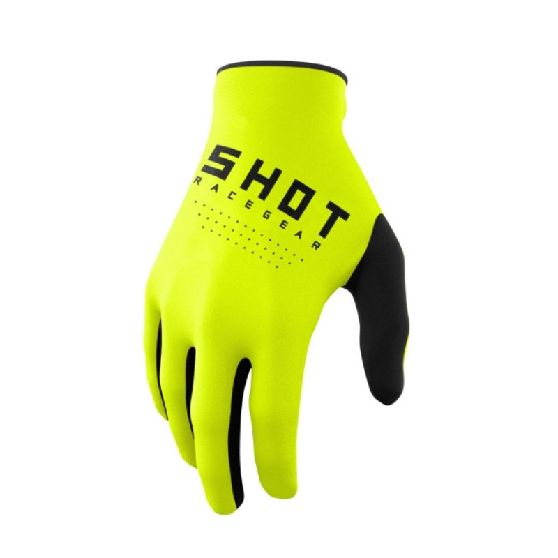 Rękawice motocrossowe Shot Raw czarno-fluo żółte wyprzedaż