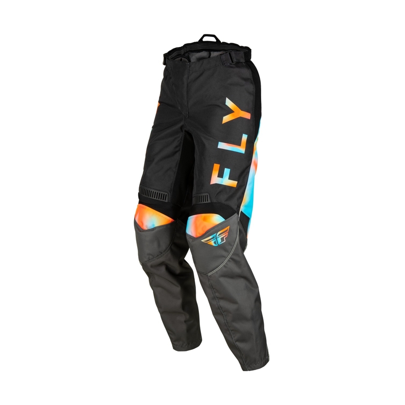 Damskie spodnie motocrossowe FLY Racing F-16 2023 szaro - różowo - niebieskie
