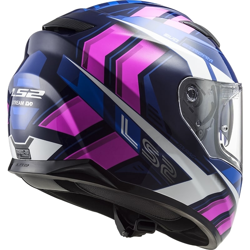 integralny kask motocyklowy LS2 FF320 Stream EVO Loop niebieski-fluo różowy