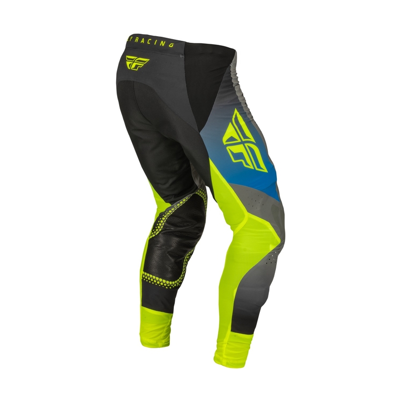 Spodnie motocrossowe FLY Racing Lite 2023 szaro-niebieskie hi-vis wyprzedaż