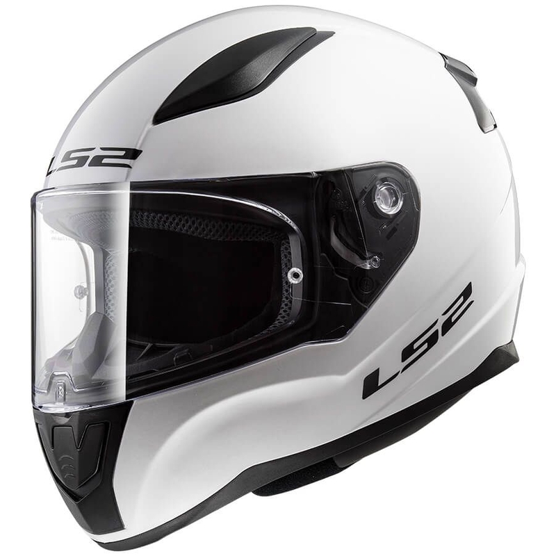 Dziecięcy integralny kask motocyklowy LS2 FF353 Rapid Mini Single Mono połysk biały