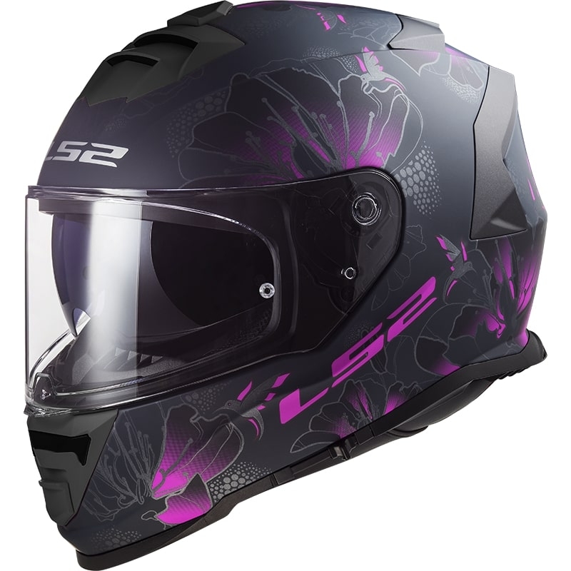 Integralny kask motocyklowy LS2 FF800 Storm Burst czarno-różowy matowy