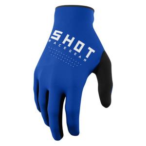 Motokrosové rukavice Shot Raw černo-bílo-modré wyprzedaż